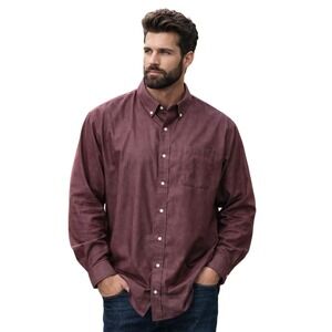 Duluth Trading Co Wrinklefighter Relaxed Fit LS Button Down Shirt Men's 2XL